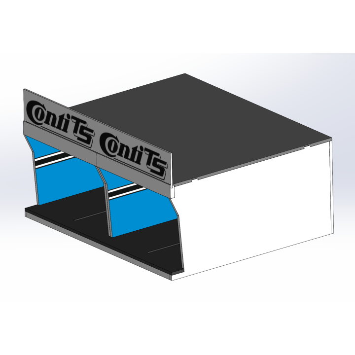 Box / 2 Slotcars / blau