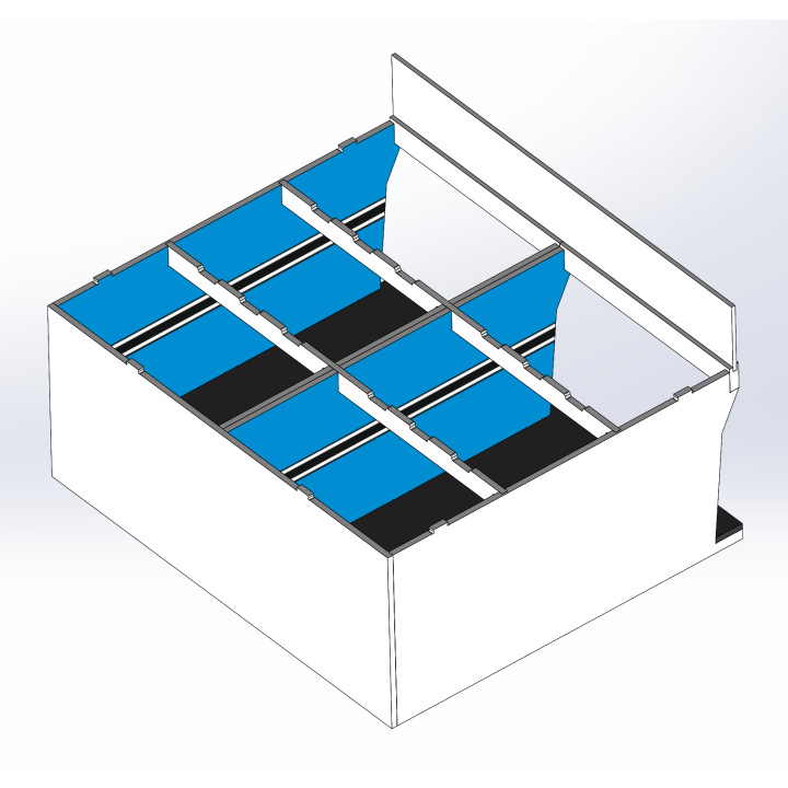 Box / 2 Slotcars / blau