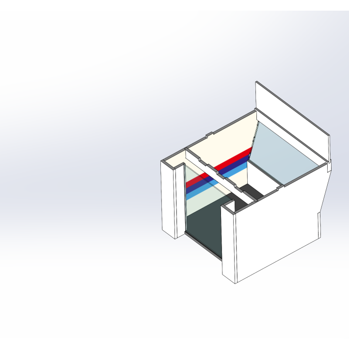Lounge / 1 wide / 1 deep / with stripes
