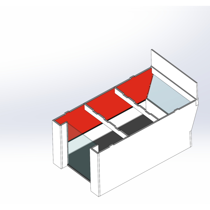 Loge / 1 breit / 2 tief / rot