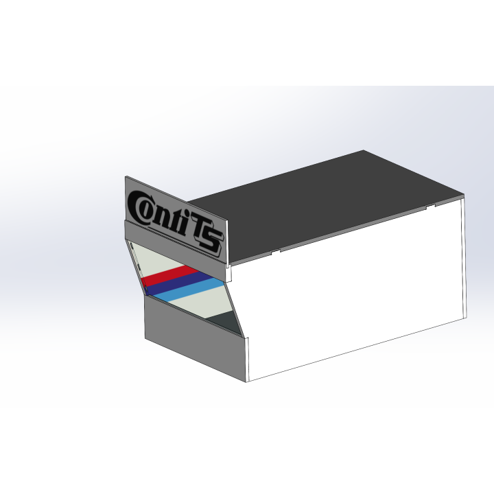 Loge / 1 breit / 2 tief / mit Streifen