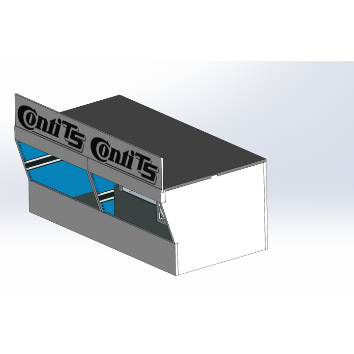 Lounge / 2 wide / 1 deep / blue