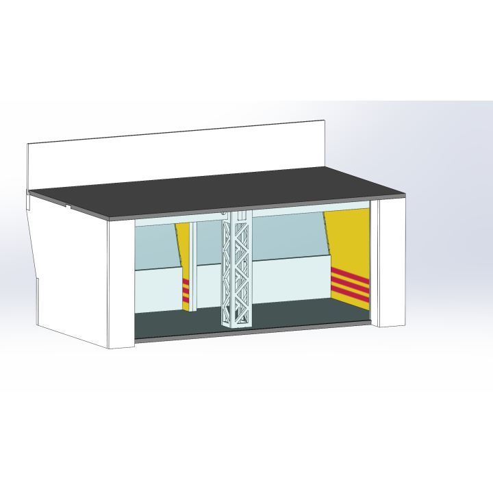 Lounge / 2 wide / 1 deep / yellow