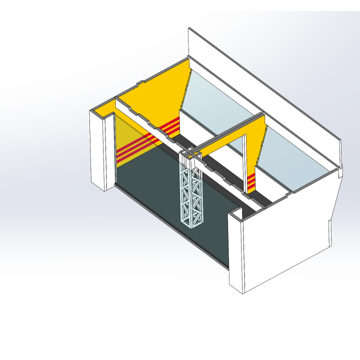 Lounge / 2 wide / 1 deep / yellow