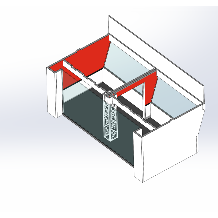 Lounge / 2 wide / 1 deep / red
