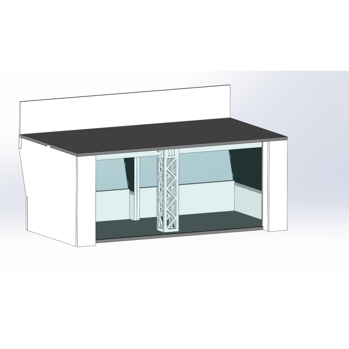 Loge / 2 breit / 1 tief / schwarz