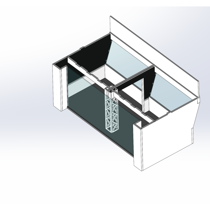 Loge / 2 breit / 1 tief / schwarz