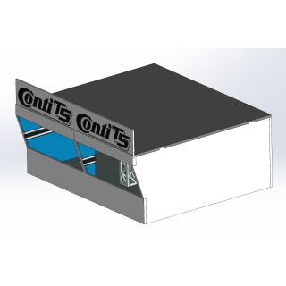 Lounge / 2 wide / 2 deep / blue