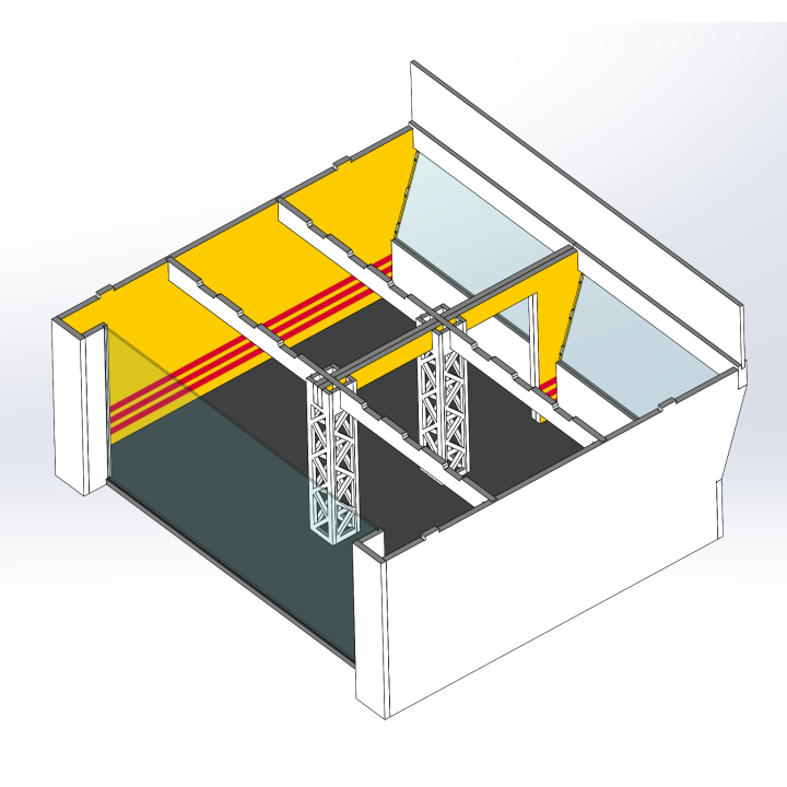 Lounge / 2 wide / 2 deep / yellow