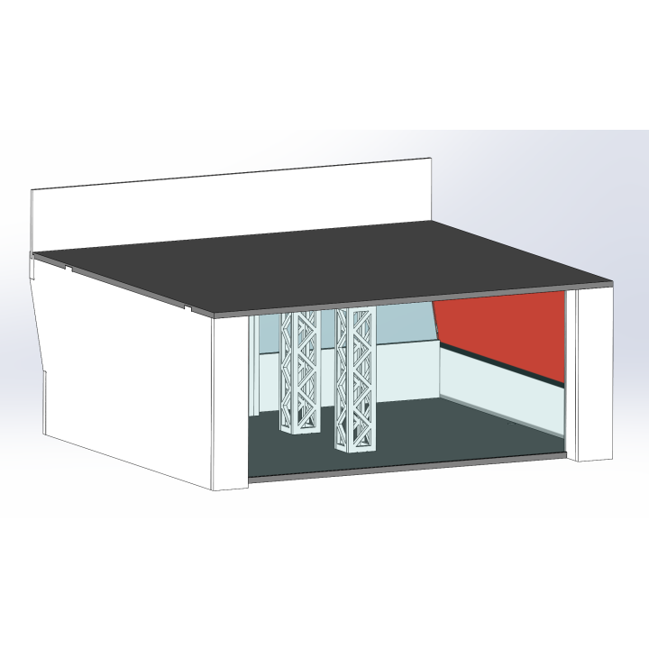 Lounge / 2 wide / 2 deep / red