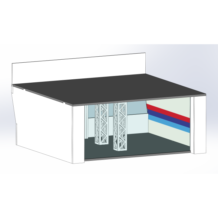 Lounge / 2 wide / 2 deep / with stripes