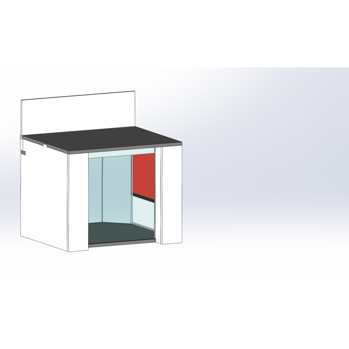 Loge / 1 breit / 1 tief / rot