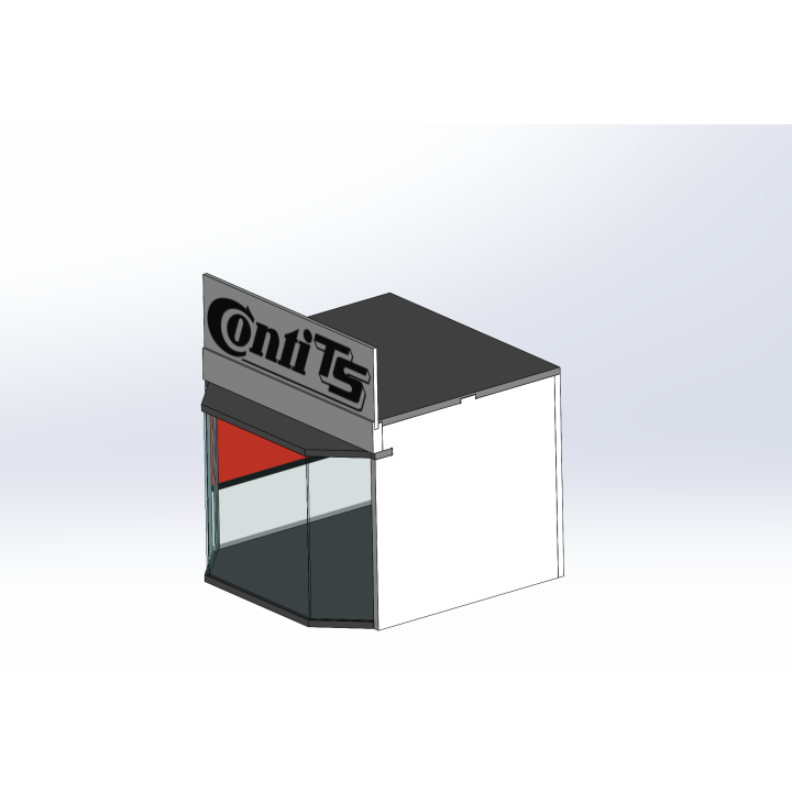 Loge / 1 breit / 1 tief / rot