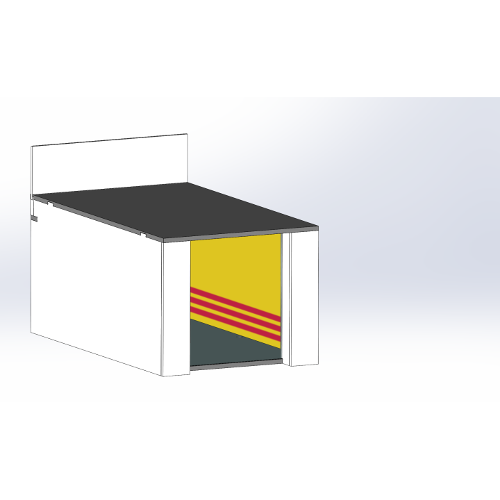 Loge / 1 breit / 2 tief / gelb