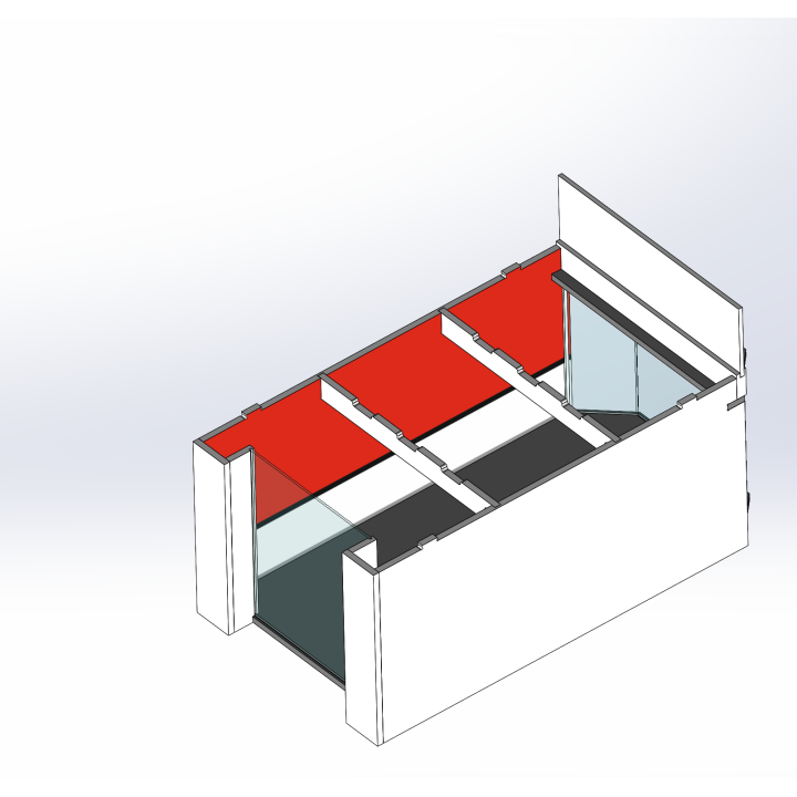 Lounge / 1 wide / 2 deep / red