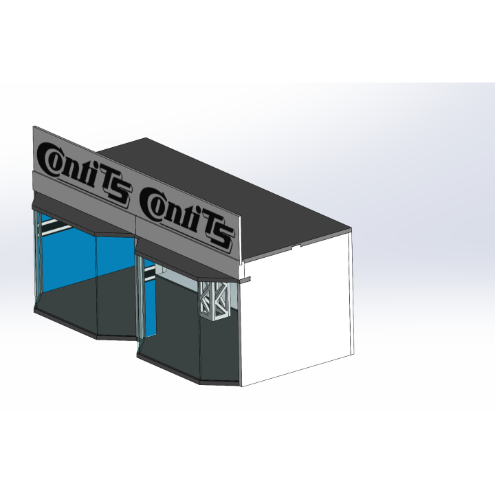 Lounge / 2 wide / 1 deep / blue