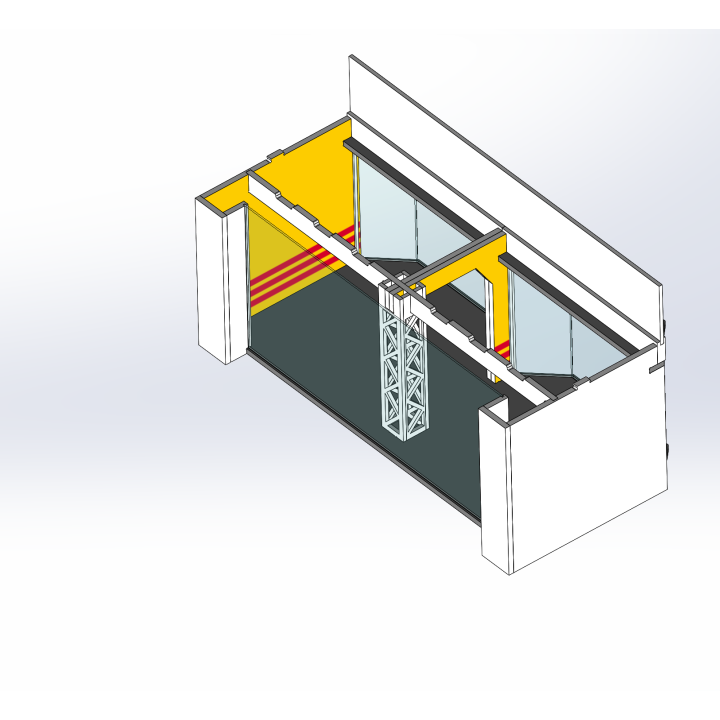 Lounge / 2 wide / 1 deep / yellow