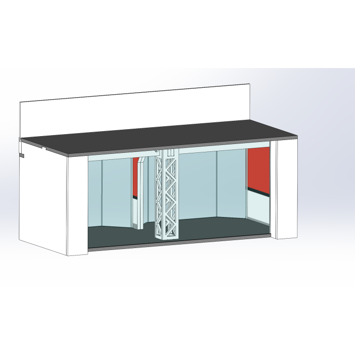 Lounge / 2 wide / 1 deep / red