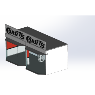 Loge / 2 breit / 1 tief / rot