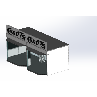 Lounge / 2 wide / 1 deep / with stripes