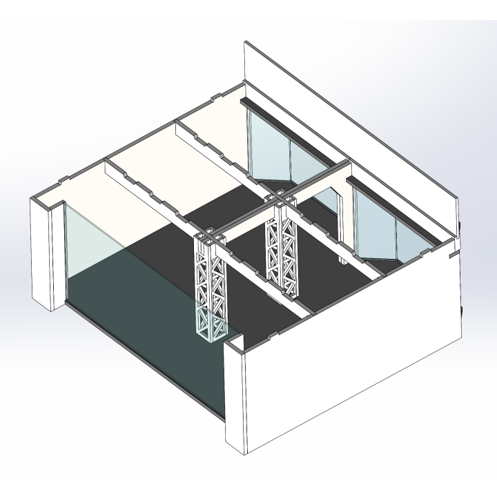Loge / 2 breit / 2 tief / beige