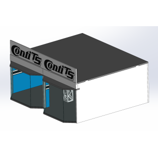 Lounge / 2 wide / 2 deep / blue