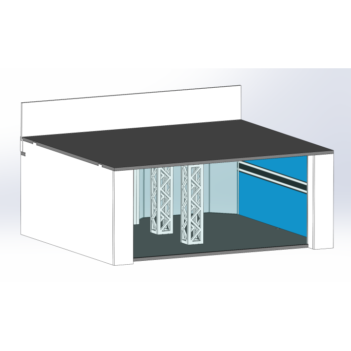 Lounge / 2 wide / 2 deep / blue