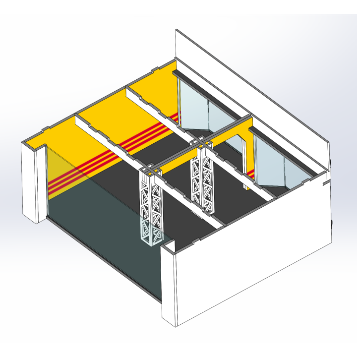 Loge / 2 breit / 2 tief / gelb