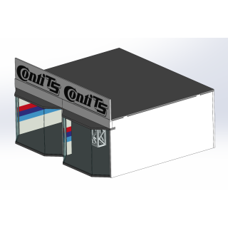 Lounge / 2 wide / 2 deep / with stripes