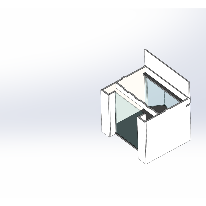 Loge / 1 breit / 1 tief / beige