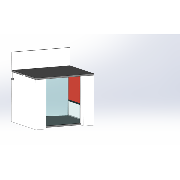 Loge / 1 breit / 1 tief / rot