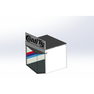 Lounge / 1 wide / 1 deep / with stripes