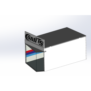 Lounge / 1 wide / 1 deep / with stripes