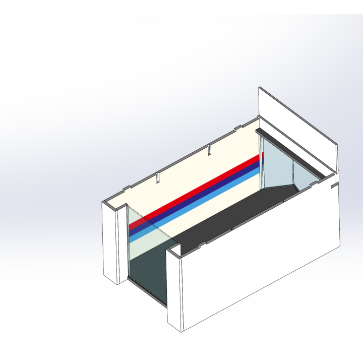 Loge / 1 breit / 2 tief / mit Streifen