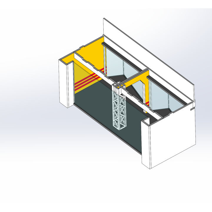 Lounge / 2 wide / 1 deep / yellow