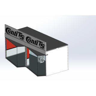 Lounge / 2 wide / 1 deep / red