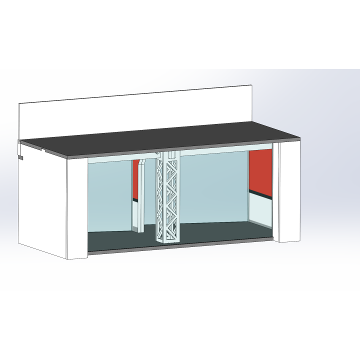 Lounge / 2 wide / 1 deep / red