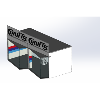 Lounge / 2 wide / 1 deep / with stripes