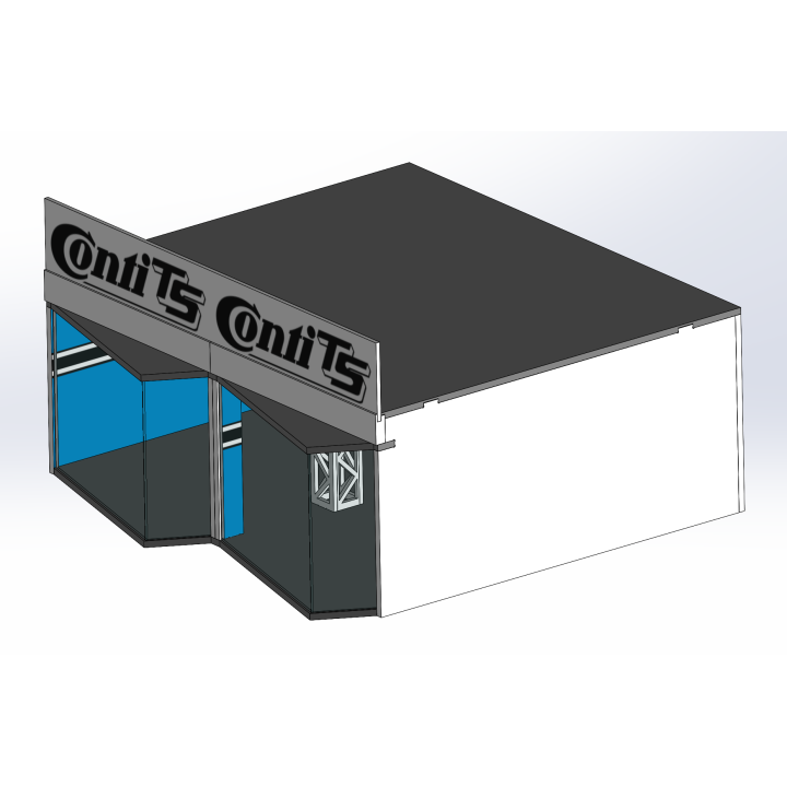 Loge / 2 breit / 2 tief / blau