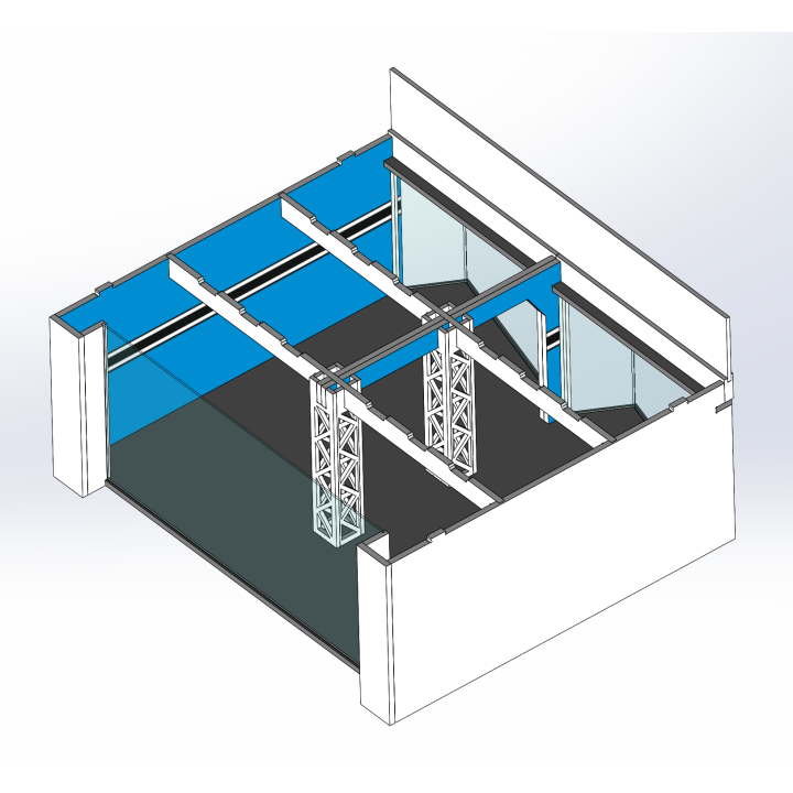 Lounge / 2 wide / 2 deep / blue