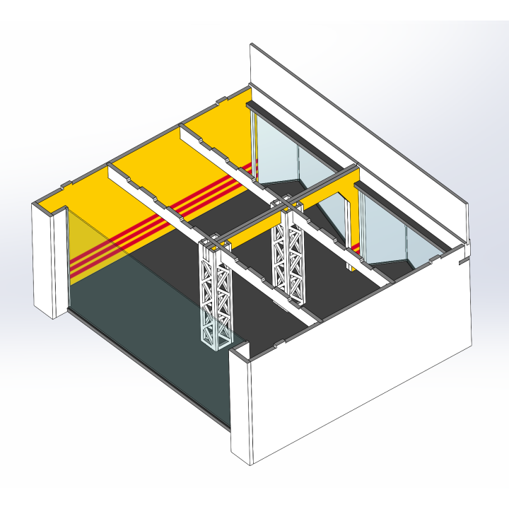Loge / 2 breit / 2 tief / gelb