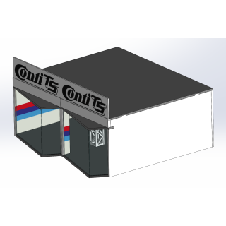 Lounge / 2 wide / 2 deep / with stripes