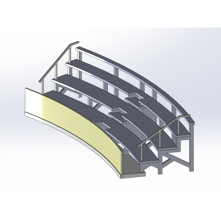 Kit "Curve 1" 4 rows with shoulder