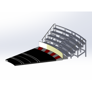 Kit "Curve 1" 6 rows with shoulder