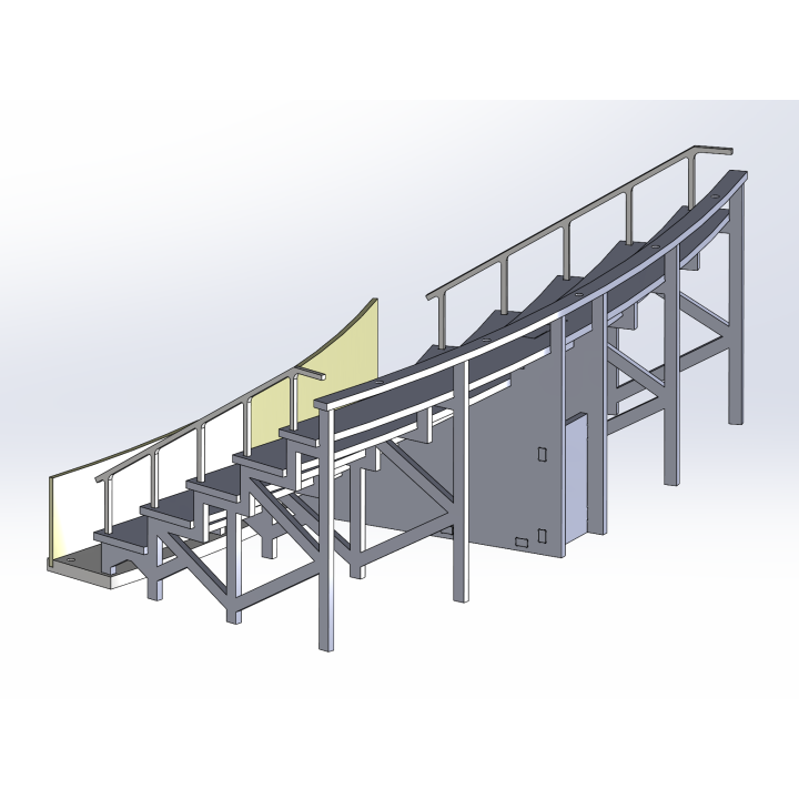 Bausatz "Kurve 1" 6 Reihen mit Randstreifen