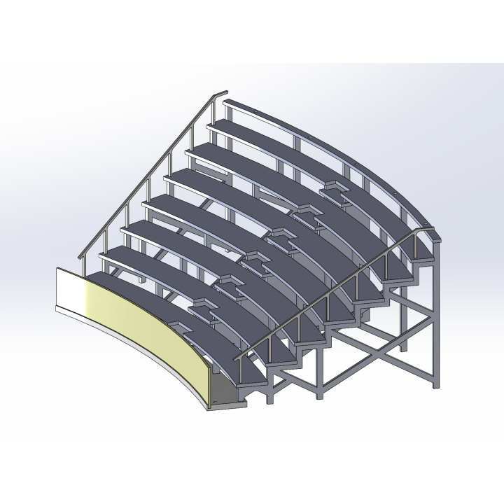 Kit "Curve 1" 8 rows with shoulder