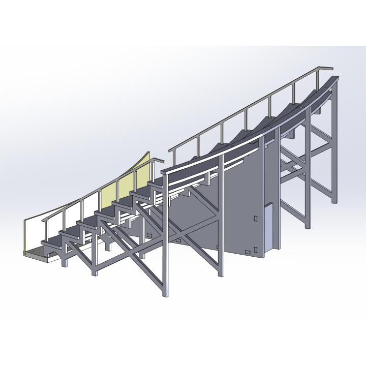 Bausatz "Kurve 1" 8 Reihen mit Randstreifen
