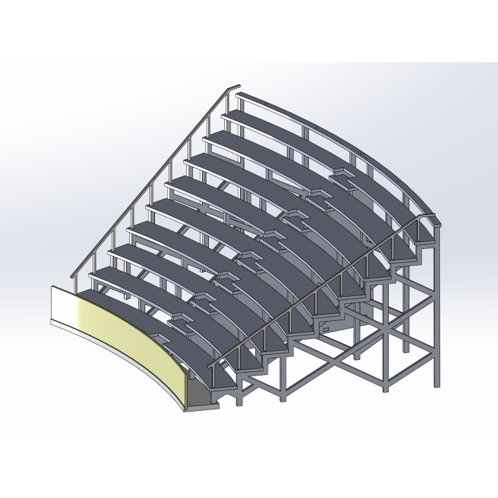 Kit "Curve 1" 10 rows with shoulder
