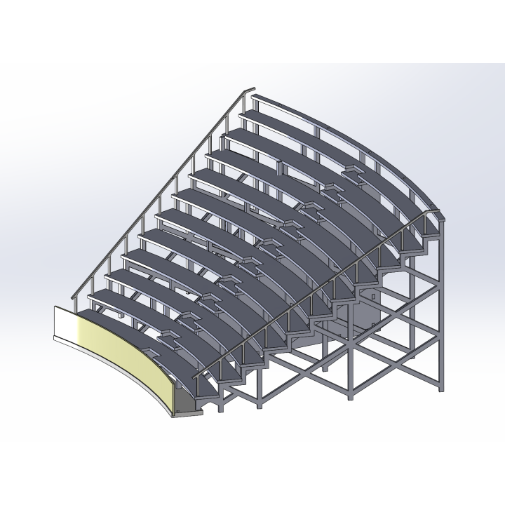 Kit "Curve 1" 12 rows with shoulder