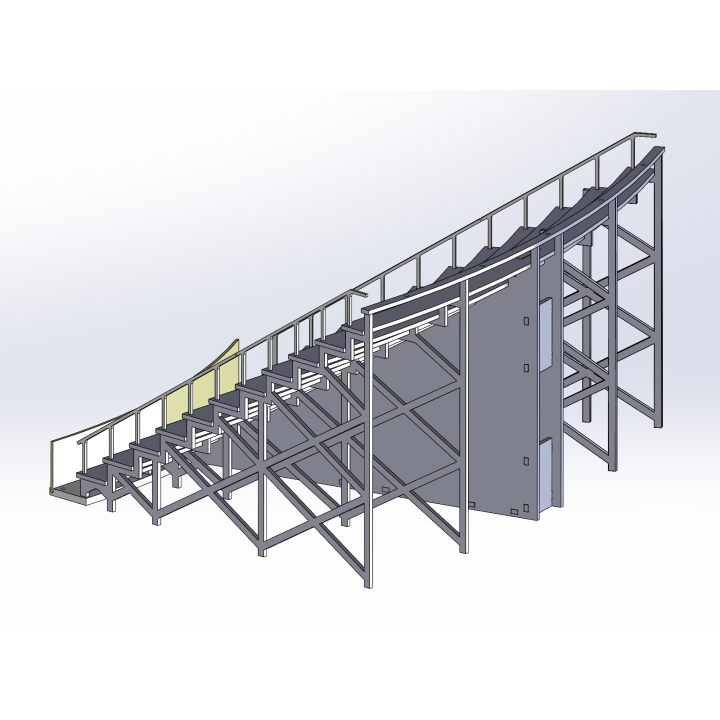 Kit "Curve 1" 12 rows with shoulder